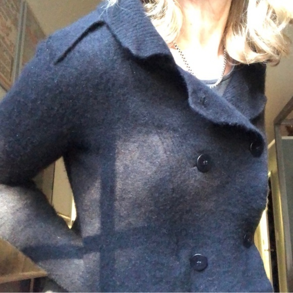 Saks Fifth Avenue Cardigan Sweater Wool & Cashmere double-breasted